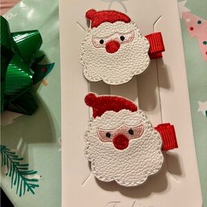 New Handmade Santa Claus Hair Clips for Kids - Christmas holidays
